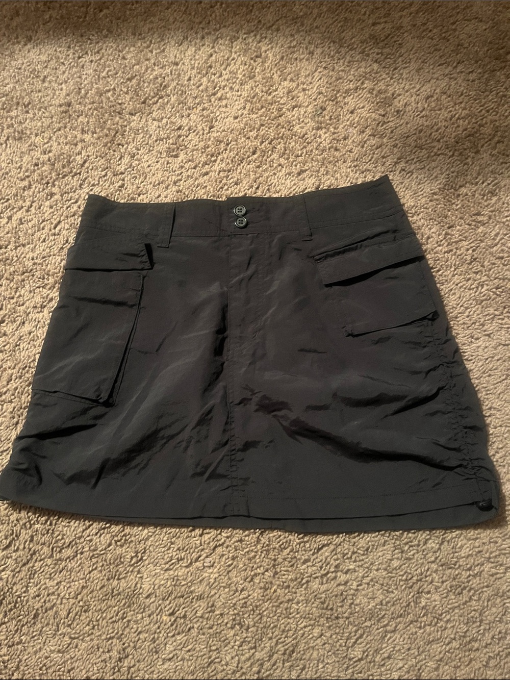 Forever 21 Black A-Line Mini Skirt with Cargo Pockets